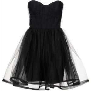 Alice + Olive strapless black tulle party dress